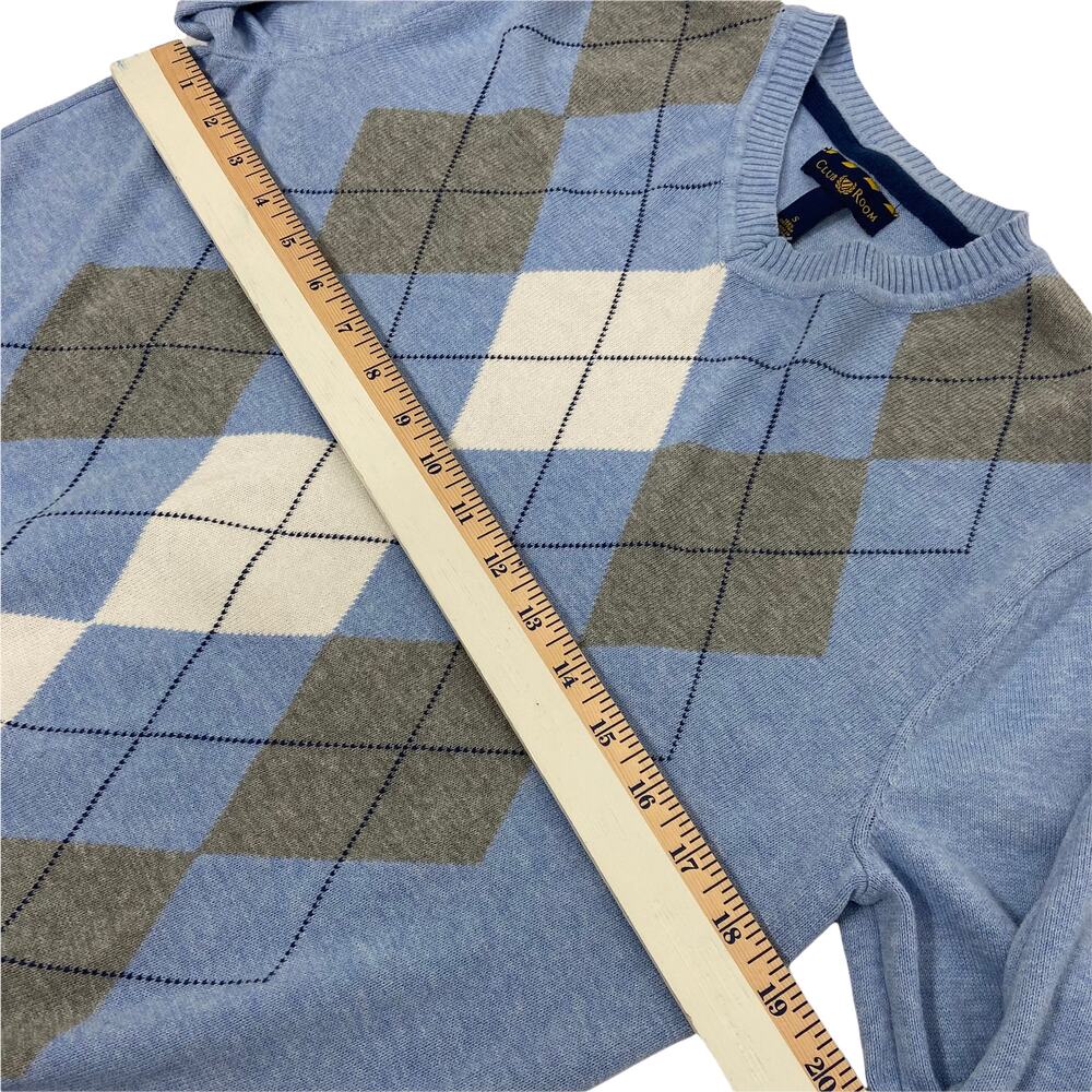 Club Room 100% Cotton Blue Pullover Men's  Sweater Size Small - Picture 6 of 9